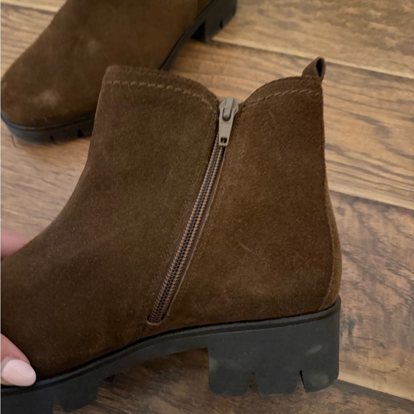 Gabor Chocolate Suede Ankle Booties - Picture 5 of 8